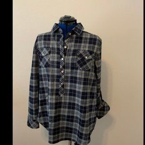 Maternity/nursing plaid shirt- Size L